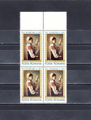 M1 TX3 9 - 1975 - Anul international al femeii - pereche de patru timbre foto