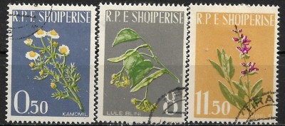 B0151 - Albania 1962 - flora,serie 3v.stampilat-cto foto