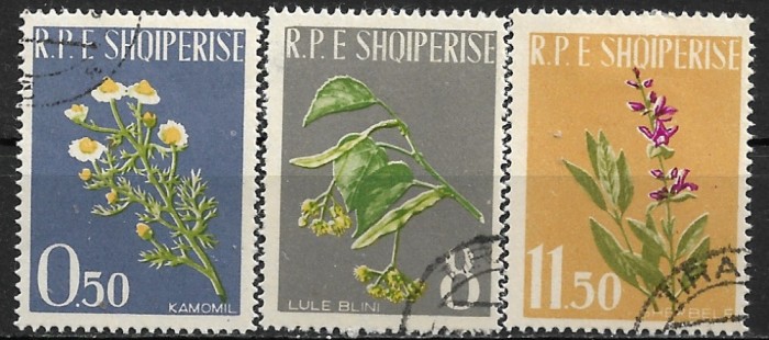 B0151 - Albania 1962 - flora,serie 3v.stampilat-cto