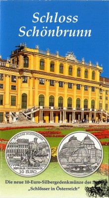 AUSTRIA 2003 - 10 Euro - Schonbrunn - Argint 925 /16,00 gr /32 mm / Blister foto
