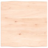 Blat masa 60x60x2 cm lemn masiv stejar netratat contur organic, DKD Home Decor