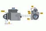 Starter RENAULT KANGOO Express (FC0/1) (1997 - 2007) BOSCH 0 986 013 200
