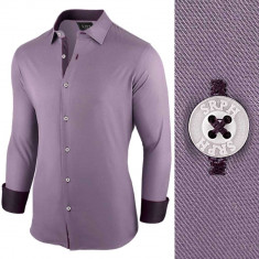 Camasa pentru barbati, violet, regular fit, casual - Business Class Ultra foto