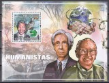 Sao Tome si Principe 2010 - Mari Umaniști -Nelson Mandela, Bertrand Russell, Arthur C. Clarke, Colita, Cota 10 EURO, MNH