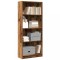 Bibliotecă, lemn vechi, 60x24x143 cm, lemn prelucrat