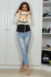 N822A-1151 Bluza casual cu tematica Halloween