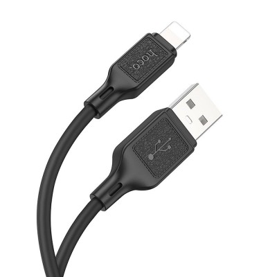 Cablu USB Hoco X90, USB-A la Lightning, 2.4A, 1m, Negru foto