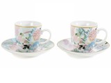 Set 2 cesti portelan 18x16x6 cm, 80 ml