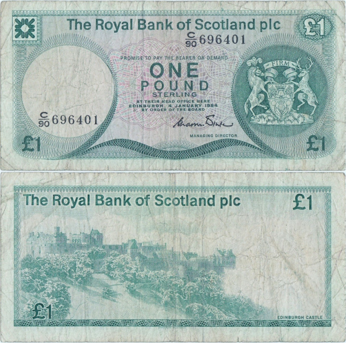 1984 (4 I), 1 Pound | P-341b.2 | Scoția