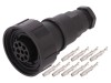 Conector Circular Mama BULGIN 9 Pini IP68 Montare pe Cablu Poliamida 150V 5A