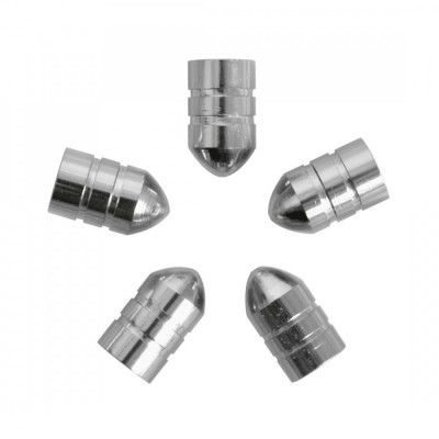 Set capacele auto Carpoint pentru ventil tip glont culoare Silver , 5 buc. AutoDrive ProParts foto