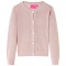 Cardigan pentru copii tricotat, roz deschis, 92