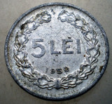 7.901 ROMANIA RPR 5 LEI 1950, Aluminiu