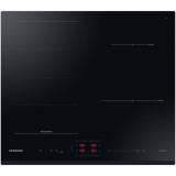 Plita incorporabila Samsung NZ64B6056GK/U2, Vitroceramica, 4 zone de gatire, Flex Zone Plus, WiFi, SmartThings Cooking, Auto Connectivity, 60 cm, Negr