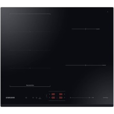 Plita incorporabila Samsung NZ64B6056GK/U2, Vitroceramica, 4 zone de gatire, Flex Zone Plus, WiFi, SmartThings Cooking, Auto Connectivity, 60 cm, Negr