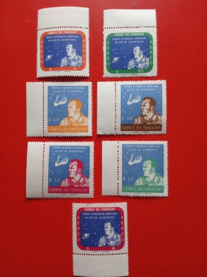 PARAGUAY, SPACE ALAN SHEPARD - SERIE COMPLETĂ MNH foto