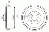 Tambur frana FIAT GRANDE PUNTO (199) (2005 - 2016) BOSCH 0 986 477 207