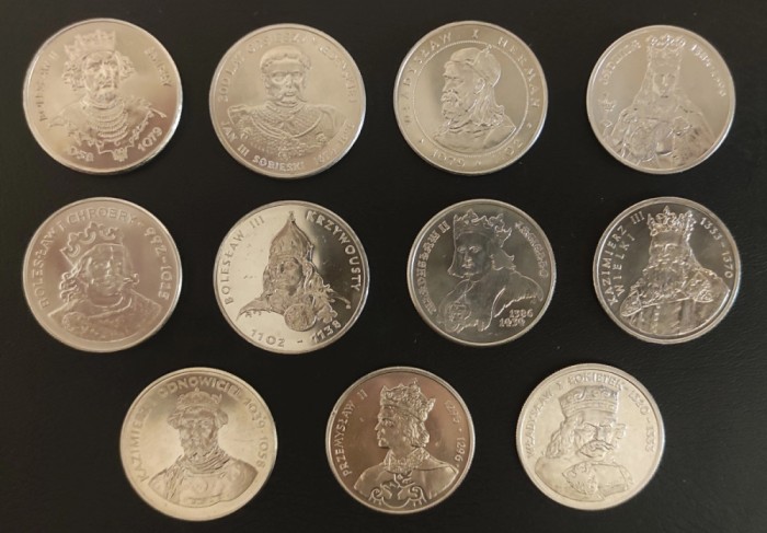 Lot 50 100 500 Zloti Polonia 1979 1989 Seria Regii Poloniei