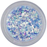 Paiete albastru-o&Aring;&pound;el &Atilde;&reg;n pulbere - hexagoane de 1mm, INGINAILS