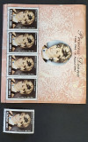 LP 1498 + LP1498a - Serie + Bloc de 4 timbre - 1999 - Diana - Printesa de Wales, Nestampilat