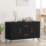 vidaXL Bufet cu sertar Stejar Negru 100 x 36 x 60 cm Lemn compozit 882453
