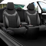 Cumpara ieftin Set Huse auto compatibile Dacia Logan III (2021-2025) material textil+piele ecologica