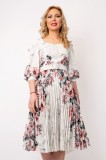 Cumpara ieftin Rochie Dama Plisata Eleganta Zina - S(36)
