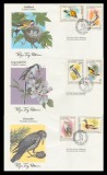 1985 Romania - 3 FDC Pasari ocrotite - bicentenarul nasterii lui Audubon (varietati Audubon Society), LP 1129