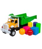 Basculanta Bamsic cu Cuburi si Mingi, Plastic, 52 cm, Peste 3 ani