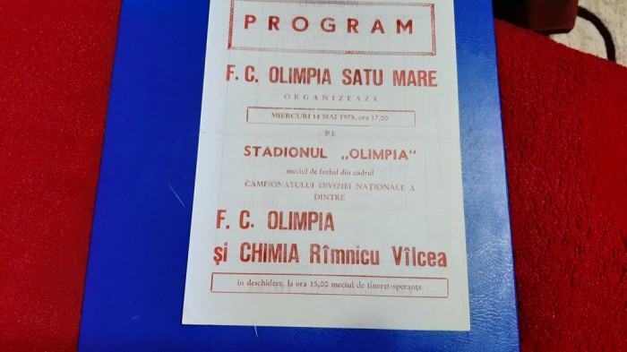 program Olimpia SM - Chimia Rm. Vilcea