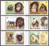 RAS AL KHAIMA 1972 FAUNA MAIMUTE ( serie dantelata ) MNH