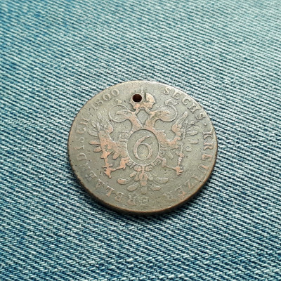 6 Kreuzer 1800 Austria - moneda gaurita foto