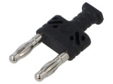 Adaptor negru 60V DC 32A banană 4mm mufă și priză HIRSCHMANN T&amp;M