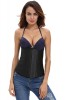 B520-1 Corset brau modelator, din latex, cu inchideri multiple