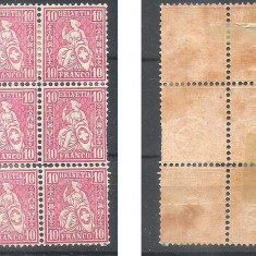 Switzerland 1867/81 Usuals x 6, MH AL.016