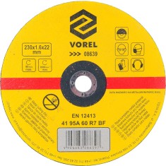 Disc abraziv pentru debitat metale 230x1.6x22 mm VOREL