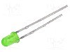 Dioda LED, 3mm, galben-verde, 40mcd, 20mA, 2,4V, EVERLIGHT - 1254-10SYGD/S530-E2