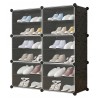 Dulap Modular Pantofi Mufart, 12 Rafturi, 6 Compartimente, Plastic, 85x31x96 cm, Organizator Incaltaminte Hol
