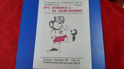 program Dynamo Berlin - Saint -Etienne foto