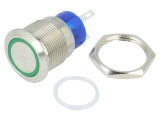 Comutator anti-vandalism TE Connectivity Poz: 2 SPST-NO 3A/250VAC IP67 verde