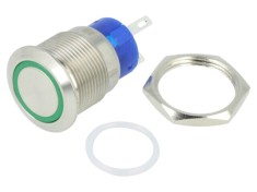 Comutator anti-vandalism TE Connectivity Poz: 2 SPST-NO 3A/250VAC IP67 verde