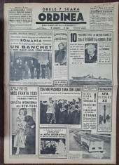 Ziarul Ordinea nr.2116/1939 foto