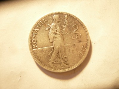 Moneda 2 lei 1912 Carol I argint cal. Buna - F.Buna foto