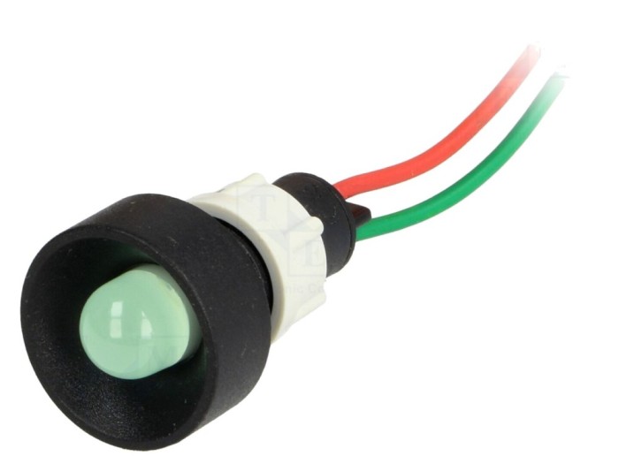 Lampă de control LED verde 24V