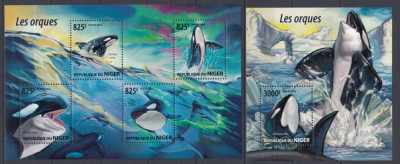 Niger - Fauna Marina - ORCA - BL + KB - MNH foto