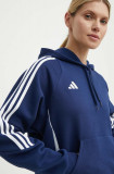 Adidas Performance hanorac de antrenament Tiro 24 culoarea albastru marin, cu glugă, cu imprimeu, IR7507