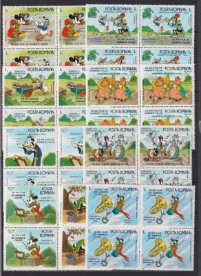 ROMANIA 1986 DISNEY LP. 1153-1154 MNH 5 SCAN foto
