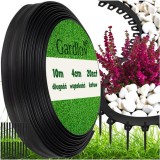 Bordura Gazon Flexibila 10m x 4cm PE Neagra Gardlov - Delimitare Gradina, Rezistenta UV, Montaj Facil