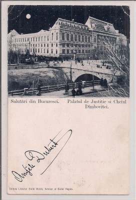 Carte postala circulata in jurul anului 1900 Bucuresti foto