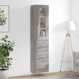 vidaXL Dulap &icirc;nalt, gri sonoma, 34,5x34x180 cm, lemn prelucrat